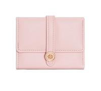 uikios Elegante bolso triple para uso diario, piel sintética suave con bolsillo para monedas y cartera floral triple con broches seguros, b