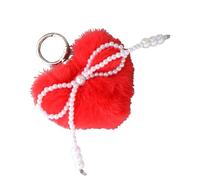 uikios Llaveros con pompones, llavero de piel sintética para niñas y mujeres, bolso de mano, colgante, bolso, mochila, accesorios, accesorios, Br