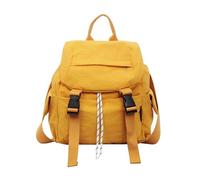 uikios Mochila escolar ligera de nailon para mujer, mochila informal para viajes, compras, bolso pequeño, mochila de nailon ligera para mujer, Amarillo