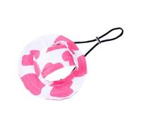 uikios Sombrero de pescador con agujeros para las orejas para animales pequeños, perros, gatos, tela transpirable, diseño de ala ancha, sombrero de sol con correa ajustable