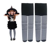 UILYNIU 2 Pares Medias de Rayas para Niñas Panty Rayas Leotardos para Niños, Leotardos de Bruja, Leotardos a Rayas para Carnaval, Fiesta Temática, Escuela, Baile, Disfraces, Accesorio (2 Colores)