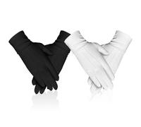 UILYNIU 2 Piezas Guantes de Esmoquin de Traje para Hombre, Guantes de Uniforme, Accesorios de Ropa Formales para Desfile Policía Tuxedo Desfile Ceremonial del Equipo (2 Colores)