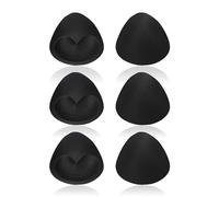 UILYNIU 3 Pares Relleno Sujetador Push Up, Almohadillas para Sujetador, Almohadillas de Espuma para Brasier Triangular, Rellenos Extraíbles para Bikinis, Inserciones de Copas para Sujetador (Negro)