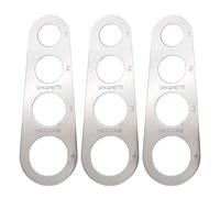 UILYNIU 3 Piezas Medidor de Espaguetis Acero Inoxidable, Herramienta de Cocina, Medidor de Espaguetis con 4 Agujeros Medidores, Porcionador de Espaguetis para Cocina Restaurante (Plata)