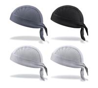 UILYNIU 4 Piezas Bicicleta de Hombre Transpirables Ajustables Pañuelo Bicicleta Pañuelo Pirata,Pañuelos Cabeza Bandanas Hombre Hijab Skull Ciclismo Cap para Nadar Correr Senderismo y Moto (4 Piezas)