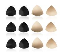 UILYNIU 6 Pares Rellenos de Sujetador, Almohadillas de Sujetador Extraíbles, Almohadillas para Sujetador, Relleno Sujetador Push Up, Almohadillas de Sujetador para Traje de Baño, Bikini (Negro, Beige)