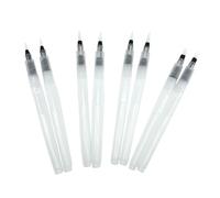 UILYNIU 8 Pinceles de Acuarela Con Depósito Rellenable, Pluma de Agua Recargable de Plástico Para Pintura de Acuarelas (Vacío)