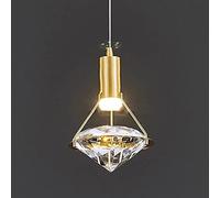 UimimiU Lámpara de latón de lámpara de cristal de diamante creativo Luz de colgante W LED Accesorio de iluminación de techo luces colgantes minimalistas modernas for el comedor de dormitorio sala de e