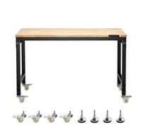 Uimoso Banco de Trabajo Ajustable 1220x610x711-1003 mm para Taller y Garaje