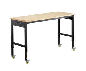Uimoso Banco de trabajo ajustable 1524x559x711-1030 mm para garaje y taller