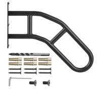 Uimoso Barandilla de Escalera de Seguridad Montaje en Pared Exterior 813mm Negro