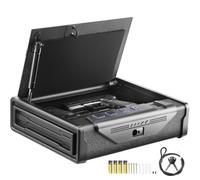 Uimoso Caja fuerte biométrica para pistolas con 3 métodos de acceso color negro