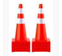 Uimoso Cono de tráfico reflectante 35x70 cm para construcción y estacionamiento