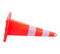 Uimoso Cono de tráfico reflectante 73 cm naranja con banda plateada