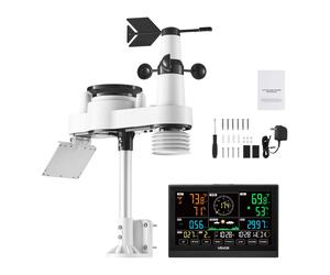 Uimoso Estación Meteorológica 7 en 1 Inalámbrica con Pantalla VA de 190,5 mm
