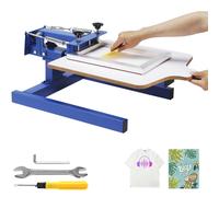 VEVOR Máquina de Impresión para Serigrafía 1 Color 1 Estación Máquina de Serigrafía Platina 54x45 cm Carcasa Metálica Máquina de Impresión de Pantalla Palé Máximo 60x70 cm para Camiseta Madera Papel