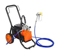 Pulverizador de pintura sin aire con diafragma VEVOR, pulverizador de pintura sin aire con carrito de e 1700 W, pulverizador de pintura sin aire de alta presión de 3000 psi, con barra de e
