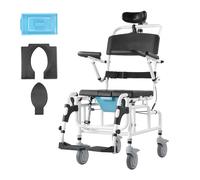 Uimoso Silla de Ruedas para Ducha Aleación de Aluminio 1085 x 550 x 1315mm Negro
