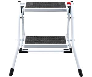Uimoso Taburete plegable con escalera de 2 peldaños capacidad de 150 kg portátil