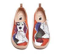 UIN Alpargatas, zapatillas bajas para mujer y niña, de lona, pintadas, a la moda, planas, originales, para viaje, informales, deportivas, 37 EU