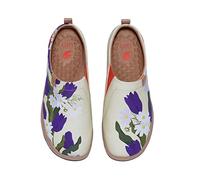 UIN - Mocasines de tela unisex diseñados por artistas españoles. Ligeros, cómodos, sin cordones e ideales para viajes. Diseño artístico., 38 EU