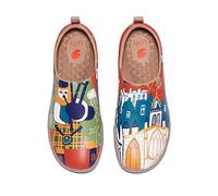 UIN Zapatos Planos de Cuero para Mujer, Mocasines Casuales de Microfibra para Viajes, Pintados a la Moda, sin Cordones, Welcome to Scottland, 35 EU