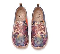 UIN Zapatos Planos de Cuero para Mujer, Mocasines Casuales de Microfibra para Viajes, Pintados a la Moda, sin Cordones, The Little Mermaid, 38 EU