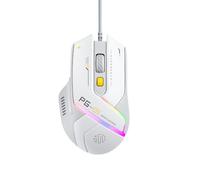 Uineer Lightweight Wired Ratón Gaming,12800 dpi Ajustable,6 Botones Programables,12 RGB Breathing Mice,Ergonomic USB Optical Raton Gaming,for pc,Laptop and Desktop (Blanco)