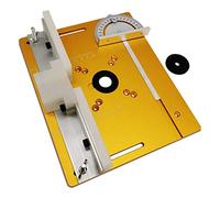 Uinfhyknd 1 paquete de placa de inserción de mesa de enrutador con calibre de inglete de aluminio para carpintería, de mesa multifuncional, máquina de grabado -B