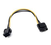 Uinfhyknd 10 piezas Molex a PCI-E adaptador de alimentación Ide 4 4 hembra a 6 hembra 6 convertidor tarjeta gráfica video