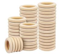 Uinfhyknd 100 Piezas Anillos de Natural para Manualidades Anillos de Encaje de 55 Mm Anillos de Maciza para Manualidades DIY Conectores FabricacióN de Joyas