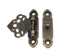 Uinfhyknd 12x Antiguo Laton Decoracion Joyeria Baratija Hebilla de caja de Cierres Pestillo Gancho + Tornillos