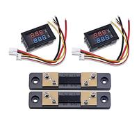 Uinfhyknd 2 unidades de 0,28 pulgadas digital voltios amperímetro DC 100 V 50 A 3 bits probador de corriente voltaje 50 A 75 MV Shunt