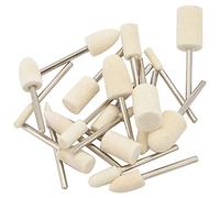 Uinfhyknd 20 piezas Fieltro Montado Husillo Pulido Ruedas Pulidores Puntas Cabeza Amoladora Reloj Joyería Accesorios Herramientas Rotativas Ataque-Tramo 1/8 Pulgadas