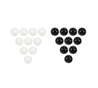 Uinfhyknd 20 Unids Canicas 16Mm Canicas de Vidrio Knicker Bolas de Cristal DecoracióN Color Nuggets Blanco y Negro