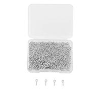 Uinfhyknd 300 piezas de tornillo de ojo para accesorios de fabricación de joyas, color plateado