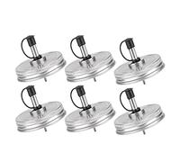 Uinfhyknd 6 boquillas de acero inoxidable de 70 mm con boca regular con plástico para dispensador de