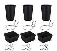 Uinfhyknd 6 juegos de contenedores para mesas perforadas tazas para mesas perforadas con , surtido de para perforadas, para portavasos para mesas perforadas para la