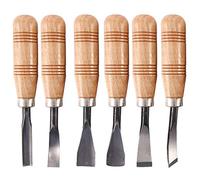 Uinfhyknd 6 Piezas Cuchillo de Xilografía de Cincel Tallado En Kit de Tallado de Cinceles de Detalle de Astilla Herramientas de Mano de Carpintero de A