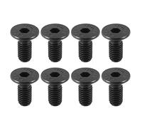Uinfhyknd 8 tornillos de montaje para zapata de bicicleta para SPD, pedal de acero, color negro
