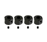 Uinfhyknd Adaptador Hexagonal de Cubo de Rueda Combinador de Metal de 4 Piezas de 5 Mm 12 Mm para D12 C14 C24 B14 B16 MN D90 D91 RC Coche Piezas de ActualizacióN, Negro