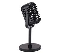 Uinfhyknd Apoyo para micrófono vintage, micrófono falso en, micrófonos retro para disfraces y juegos de rol, para micrófono