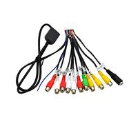 Uinfhyknd Cable de salida RCA para radio estéreo de coche, adaptador auxiliar de subwoofer/amplificador de 3,5 mm, hembra, 20 pines, unidad principal de arnés Carplay