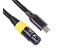 Uinfhyknd Cable USB C XLR Hembra Tipo C XLR Hembra de 3 Conector de Cable de MicróFono Cable de Datos de Audio de Computadora 3 Metros