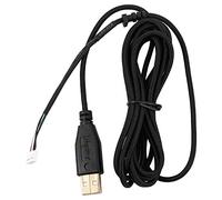 Uinfhyknd Cables USB para cables para Deathadder Hex Molten 2012 Aprox. Ratón de repuesto chapado en negro 2.1M 5 hilos 5