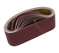 Uinfhyknd Cinturón de lijado de óxido de aluminio de 75 x 533 mm, paquete de 15 correas de lijado (grano 80, 120, 180, 240, 400) para cinturón