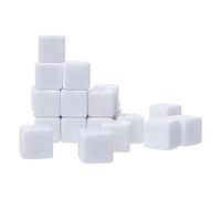 Uinfhyknd Cubos acrílicos blancos de 16 mm para contar, enseñanza, números del alfabeto, fabricación personalizada, 50 unidades