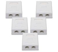 Uinfhyknd de red RJ45 - de doble pared con pantalla de montaje en superficie para puerto LAN Ethernet CAT6A para red