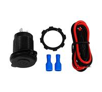 Uinfhyknd Enchufe de corriente dual cargador USB impermeable 2.1A y 2.1A voltímetro digital LED verde para coche móvil