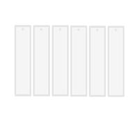 Uinfhyknd Juego de 6 moldes de silicona para marcapáginas de 5.7 pulgadas, molde transparente para hacer marcapáginas, resina epoxi, joyería, manualidades